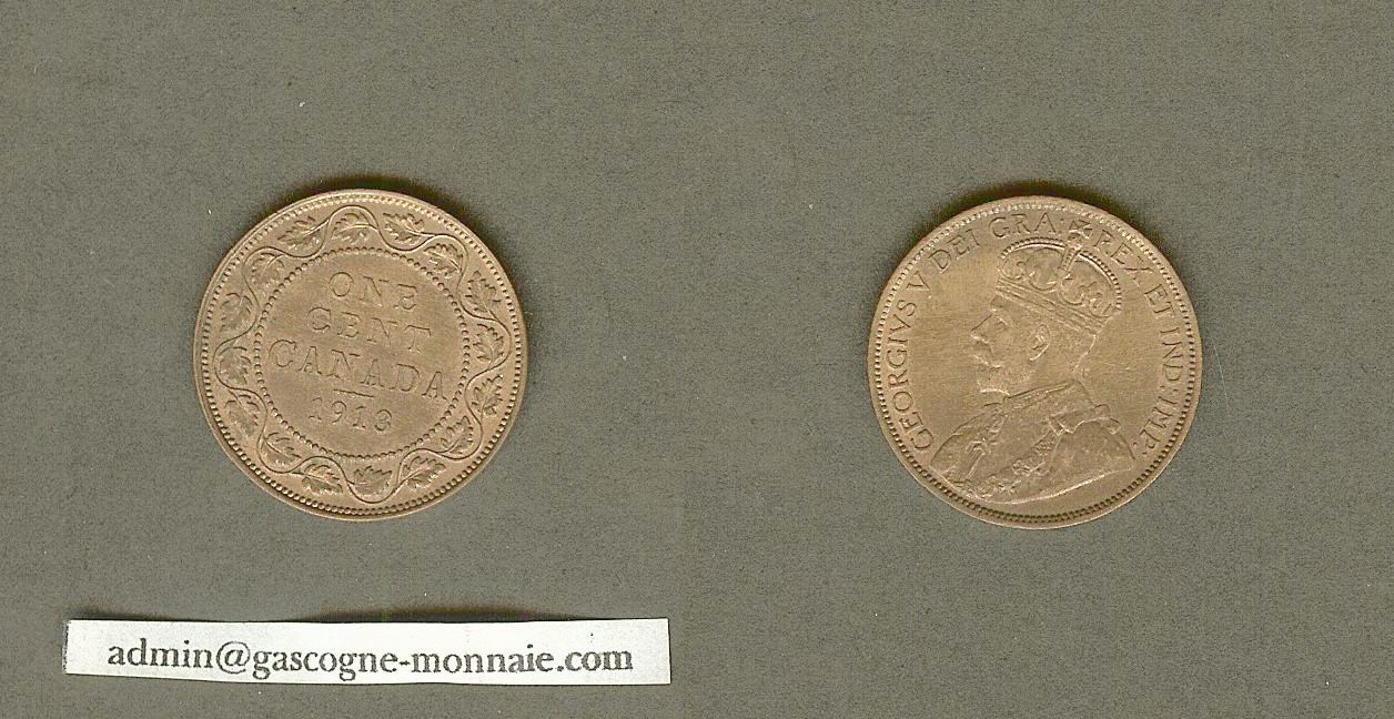Canada  gros cent George V 1913 SPL